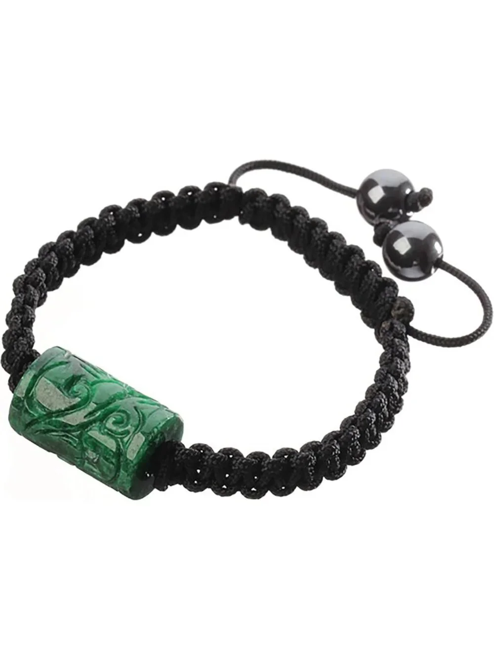 Handmade Adjustable Real Jade Bracelet - Natural Green Stone Beaded Bangle